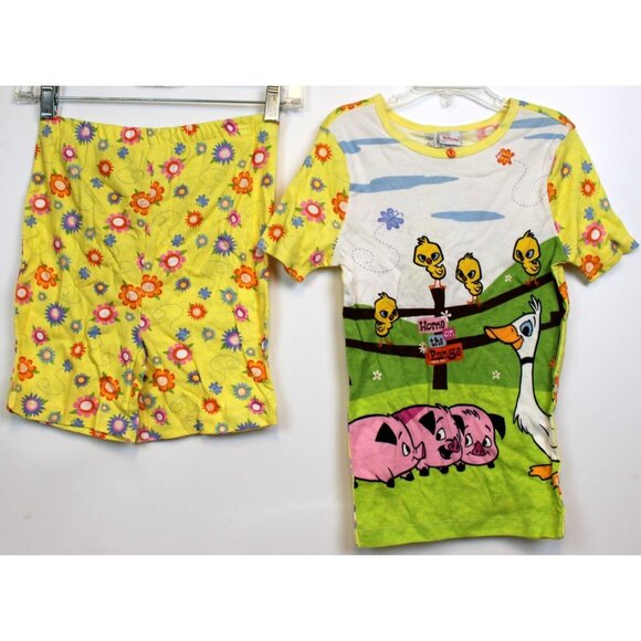 NEW Disney Home on the Range PJ 2pc Set Summer Shorts Pajamas Flowers Farm sz 10 - Picture 1 of 8